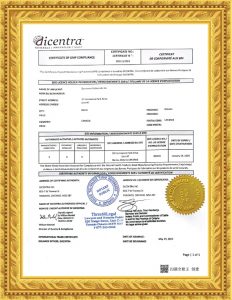GMP Certificate
